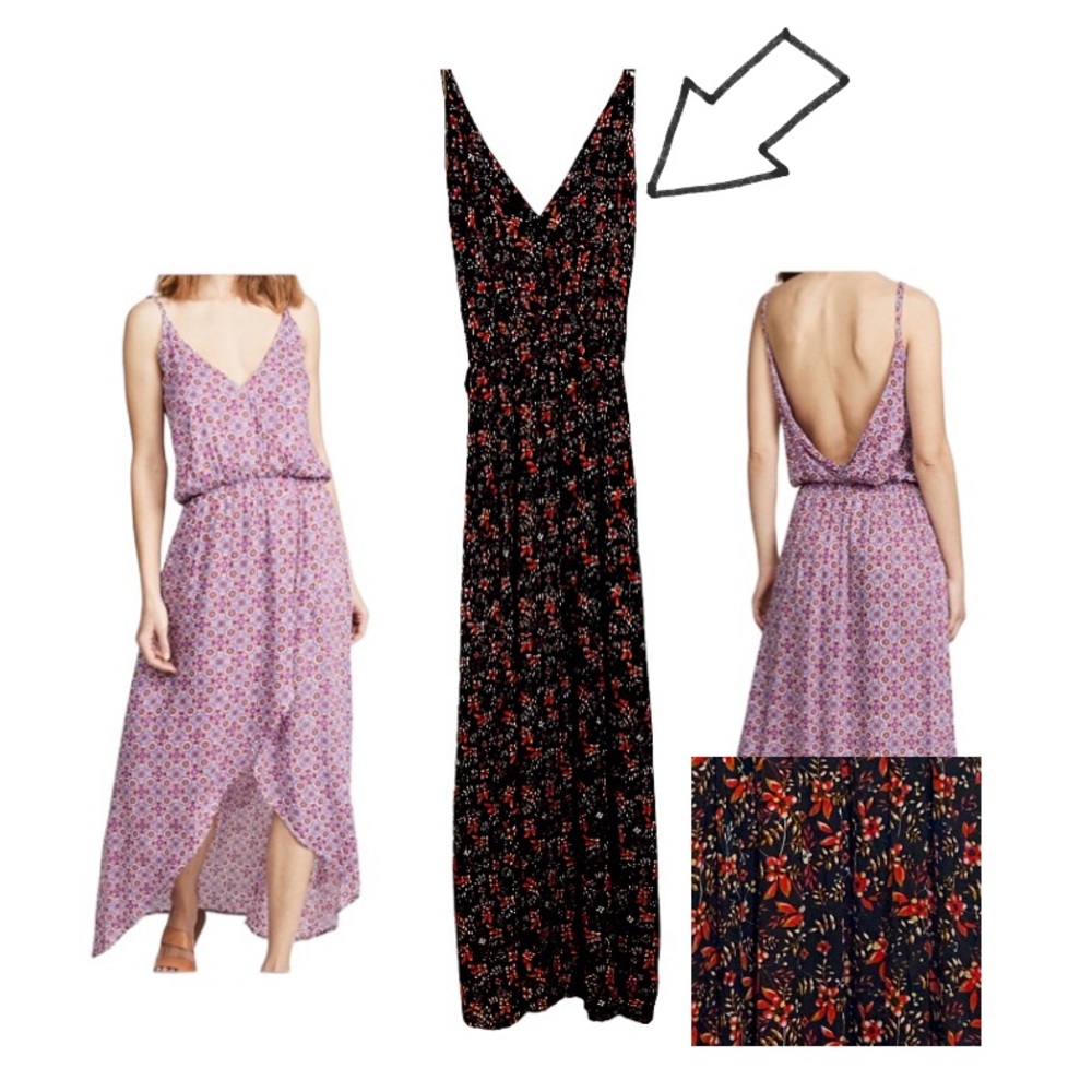 🆕 Tiare Hawaii Maxi Floral High Low Drape Dress